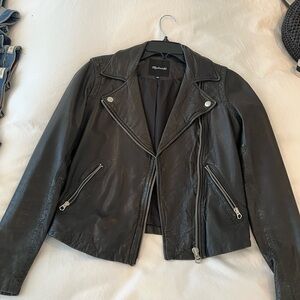 Madewell Black Leather Biker Jacket